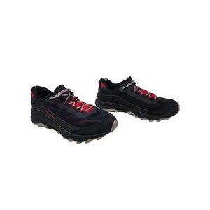 Merrell Hiking Shoe 6M Big Kid Moab Speed Low Black Red Waterproof Trail Sneaker